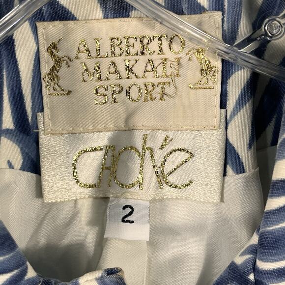 Alberto Makali Sport Cache Womens & Cropped Button Blazer Jacket Size 2 Long Sle - Picture 4 of 10